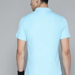 Reebok Men Brand Logo Printed Polo Collar Speedwick T-shirt image 3