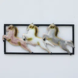 malik design Horse Multicolour Iron Wall Art image 3