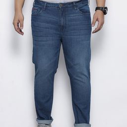 Hardsoda by The Indian Garage Co Men Plus Size Slim Fit Light Fade Stretchable Jeans-picture-35