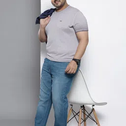 Hardsoda by The Indian Garage Co Men Plus Size Slim Fit Low Distress Stretchable Jeans-picture-36