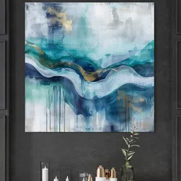 999Store White & Blue Canvas Abstract Wall Paintings Wall Art-picture-30