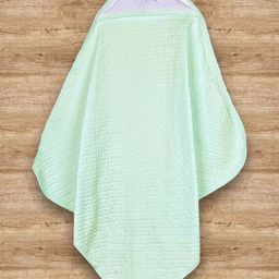 Moms Home Infant Kids Green Solid Organic Cotton 300 GSM Bath Towels-picture-0
