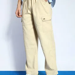Urbano Fashion Men Urbano Fashion Men's Beige Loose Baggy Fit Cargo with 6 Pockets-picture-15