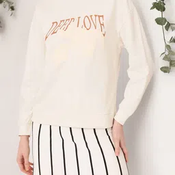 DressBerry Chic Charm Printed Cotton Terry Relaxed Fit Sweatshirt-image-2