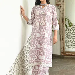 Lavanya The Label Women Floral Printed Pure Cotton Kurta with Palazzos & Dupatta-picture-27
