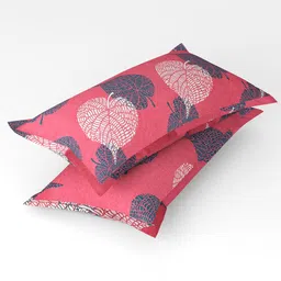 bsb home Pink & Grey 2 Pieces Ethnic Motifs Printed Pure Cotton Rectangle Pillow Covers-picture-27