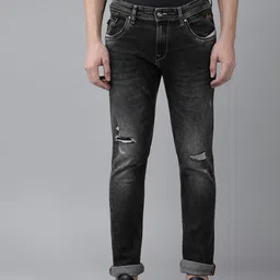 SPYKAR Men Skinny Fit Low-Rise Low Distress Heavy Fade Stretchable Jeans-picture-19