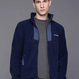 Columbia Men Sequoia Grove Full Zip Fleece Colourblocked Lightweight Outdoor Sporty Jacket-picture-35