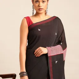 Taavi Woven Design Pure Cotton Jamdani Saree-image-46