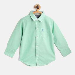 Gini and Jony Infant Boys Mint Green Pure Cotton Regular Fit Solid Casual Shirt-picture-42