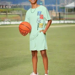 TeenTrums Boys Graphic Printed Round Neck T-Shirt With Shorts-image-64