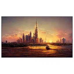 dekorstation Dubai Skyline Multicolour Canvas Art Print image 3