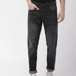 HIGHLANDER Men Black Slim Tapered Fit Mid-Rise Clean Look Stretchable Jeans-image-76