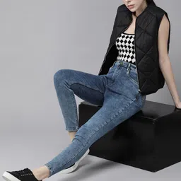 Roadster Women Blue Super Skinny Fit High-Rise Clean Look Stretchable Jeans-image-93