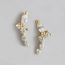 House of Pataudi Gold-Plated 925 Sterling Silver Contemporary Studs-picture-51
