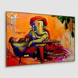 dekorstation Beautiful Ganesha Multicolour Canvas Art Print image 3