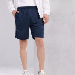 HRX by Hrithik Roshan Men Brand Logo Printed Mid-Rise Lifestyle Shorts-picture-17