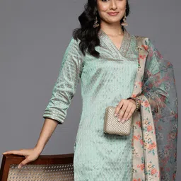 Varanga Embellished Kurta with Trousers & With Dupatta-picture-16