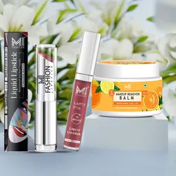 MI FASHION Set of Creamy Matte Lipstick & Liquid Lipstick with Makeup Remover Balm-picture-11