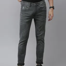 u.s. polo assn. denim co. U S Polo Assn Denim Co Men Charcoal Skinny Fit Light Fade Stretchable Jeans-picture-15