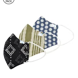 Kalakari India Men Pack of 3 4 Ply Handmade Pure Cotton Sustainable Outdoor Masks-picture-17