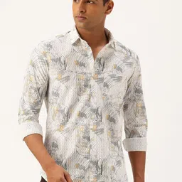 Integriti Pure Cotton Slim Fit Printed Textured Casual Shirt-picture-10