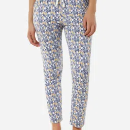 Amante Women Floral Printed Full Length Mid Rise Lounge Pants-picture-36