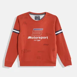 Monte Carlo Boys Orange & White Typography Printed Sweatshirt-picture-42