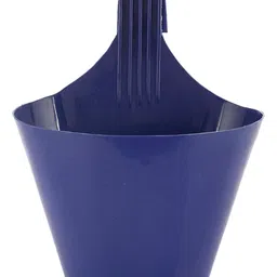 Kuber Industries Pack of 4 Navy Blue Solid Single Hook Planters image 3