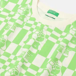 United Colors of Benetton Girls Typography Printed Pure Cotton T-shirt image 3