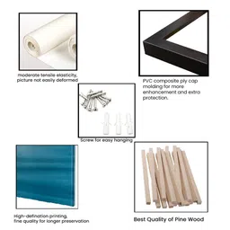 dekorstation Abstract Deco Gold & Black Canvas Art Print image 5