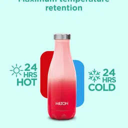 Milton Red Prudent 350 Thermosteel 24 Hours Hot and Cold Water Bottle 360 ml image 4