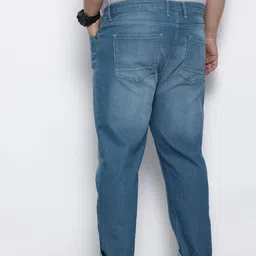 Hardsoda by The Indian Garage Co Men Plus Size Slim Fit Low Distress Stretchable Jeans image 5