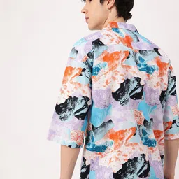 Kook N Keech Vacanza Abstract Adventures Drop Shoulder Oversized Shirt image 3