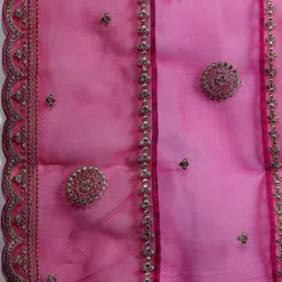 Indo Era Floral Embroidered Sequinned Kurta With Trousers & Dupatta image 3