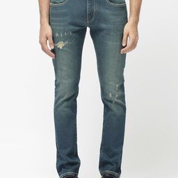 RARE RABBIT Men Coro Mid-Rise Slim Fit Stretchable Cotton Jeans-image-40