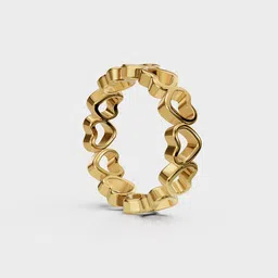 Anushka Jain Jewellery 925 Sterling Silver Gold Plated Heart Infinity Finger Ring image 4