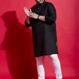 bigbanana Plus Size Mandarin Collar Long Sleeves Cotton Kurta image 5