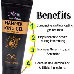 Vigini Hammer King Water Based Gel Lavender Lubricant - 50 g image 3