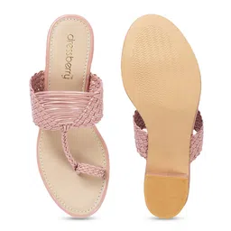 DressBerry Women Textured Party Block Sandals with Laser Cuts image 5