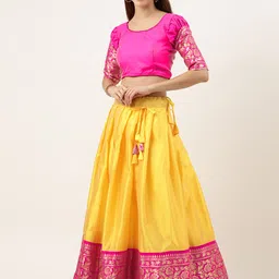 Fabcartz Semi-Stitched Lehenga & Unstitched Blouse With Dupatta image 4