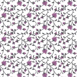 Trance Home Linen White & Pink 2 Pcs Floral Printed Pure Cotton Door Curtains image 3