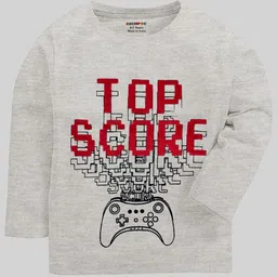 KUCHIPOO Boys Multicoloured Biker 5 Printed Applique T-shirt image 3