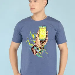 BRAWNY BATTLER Men Graphic Printed Round Neck Cotton T-shirt image 4