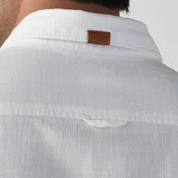 Louis Philippe Jeans Men Slim Fit Textured Spread Collar Cotton Casual Shirt image 4