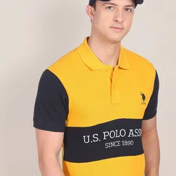 U.S. Polo Assn. Men Colorblocked Embroidered Rugby Polo Shirt-picture-54