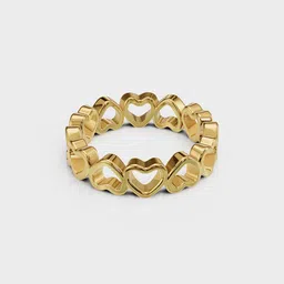 Anushka Jain Jewellery 925 Sterling Silver Gold Plated Heart Infinity Finger Ring image 2