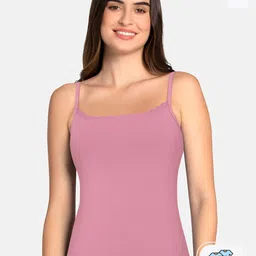 Amante Women Pack Of 2 White & Pink Solid Lightly Padded Cotton Camisoles LIN84902-picture-22