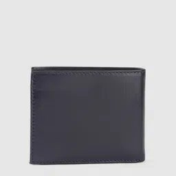 Tommy Hilfiger Men Navy Blue Solid Leather Two Fold Wallet image 2