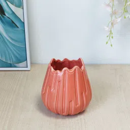Orange Ceramic Table Vase by Art Street image 1